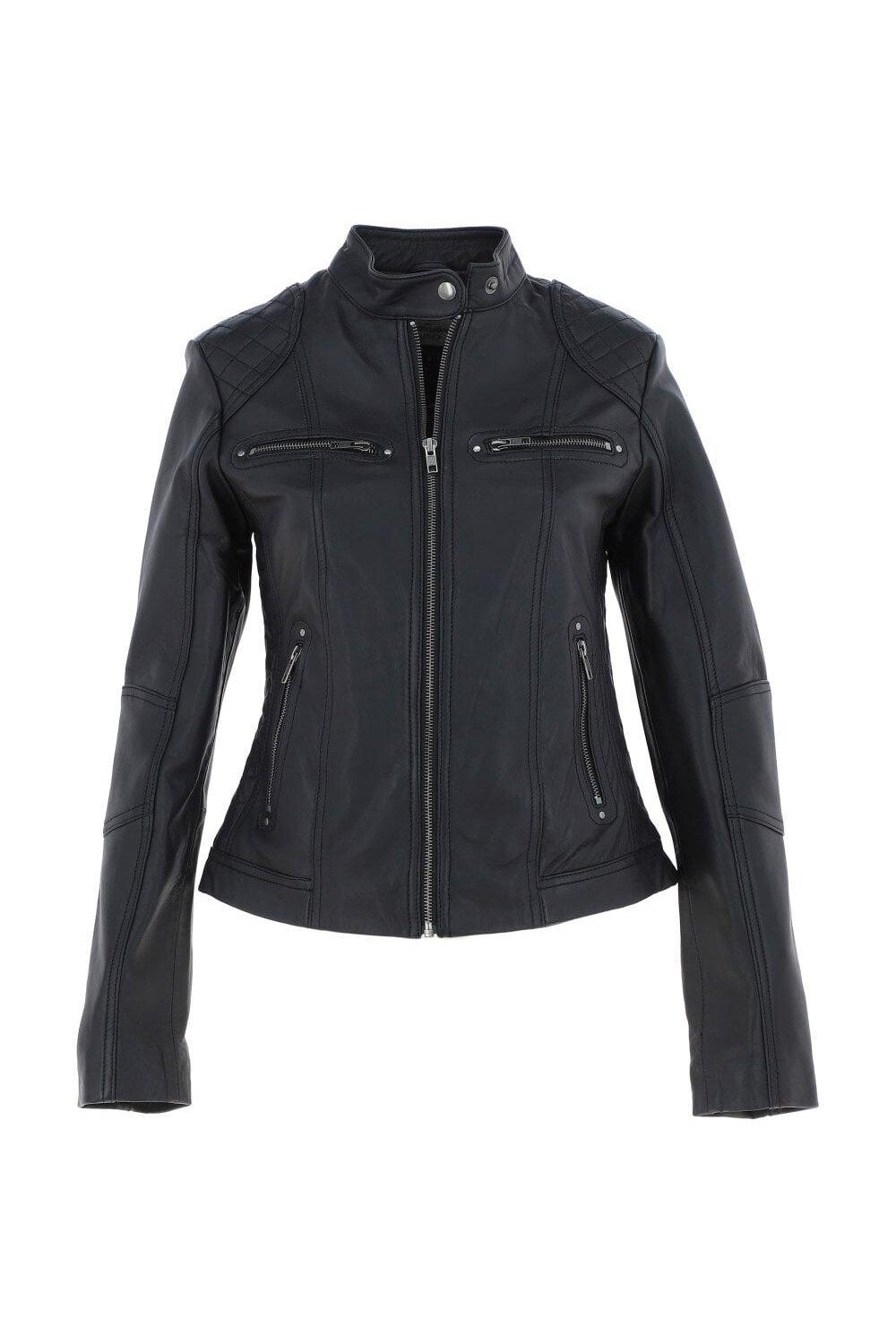 Модная куртка в байкерском стиле из натуральной кожи Donna Milano Ashwood Leather, черный
Модная куртка в байкерском стиле из натуральной кожи Donna Milano Ashwood Leather, черный