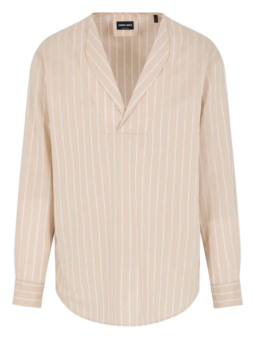 Полосатая рубашка с V-образным вырезом GIORGIO ARMANI, нейтральный
Полосатая рубашка с V-образным вырезом GIORGIO ARMANI, нейтральный