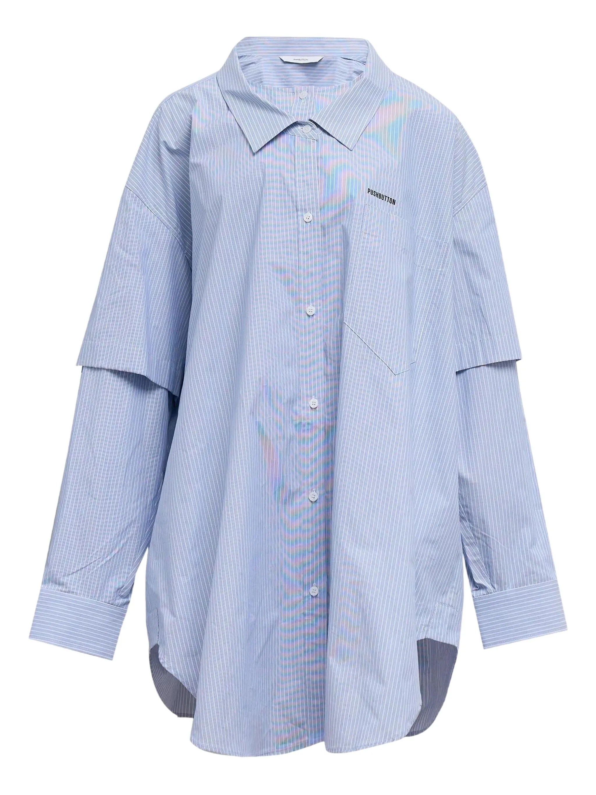 Платье-рубашка в полоску Pushbutton, синий
Платье-рубашка в полоску Pushbutton, синий