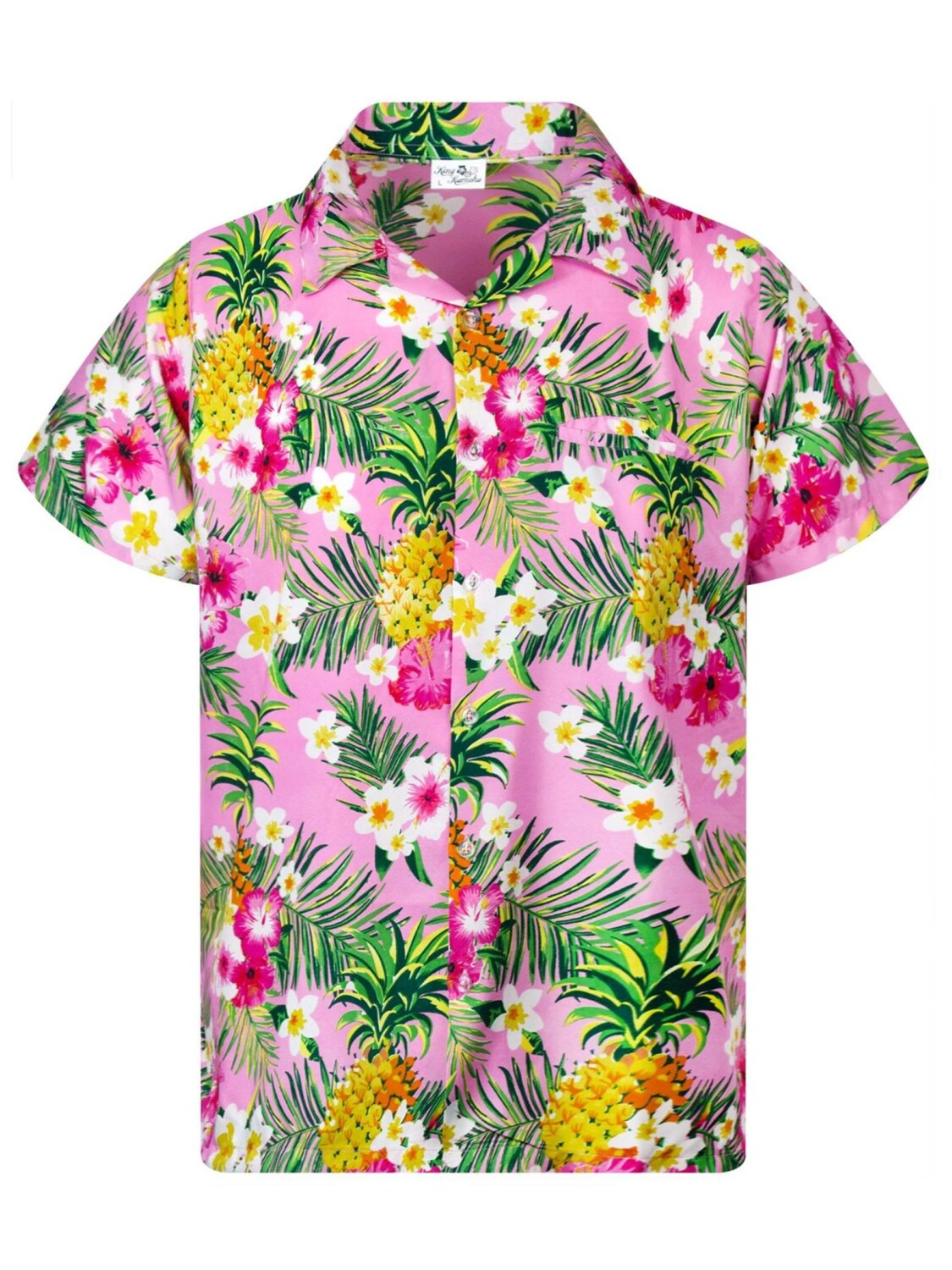 King Kameha Футболка 'Pineapple Flowers' в светло-розовом
King Kameha Футболка 'Pineapple Flowers' в светло-розовом