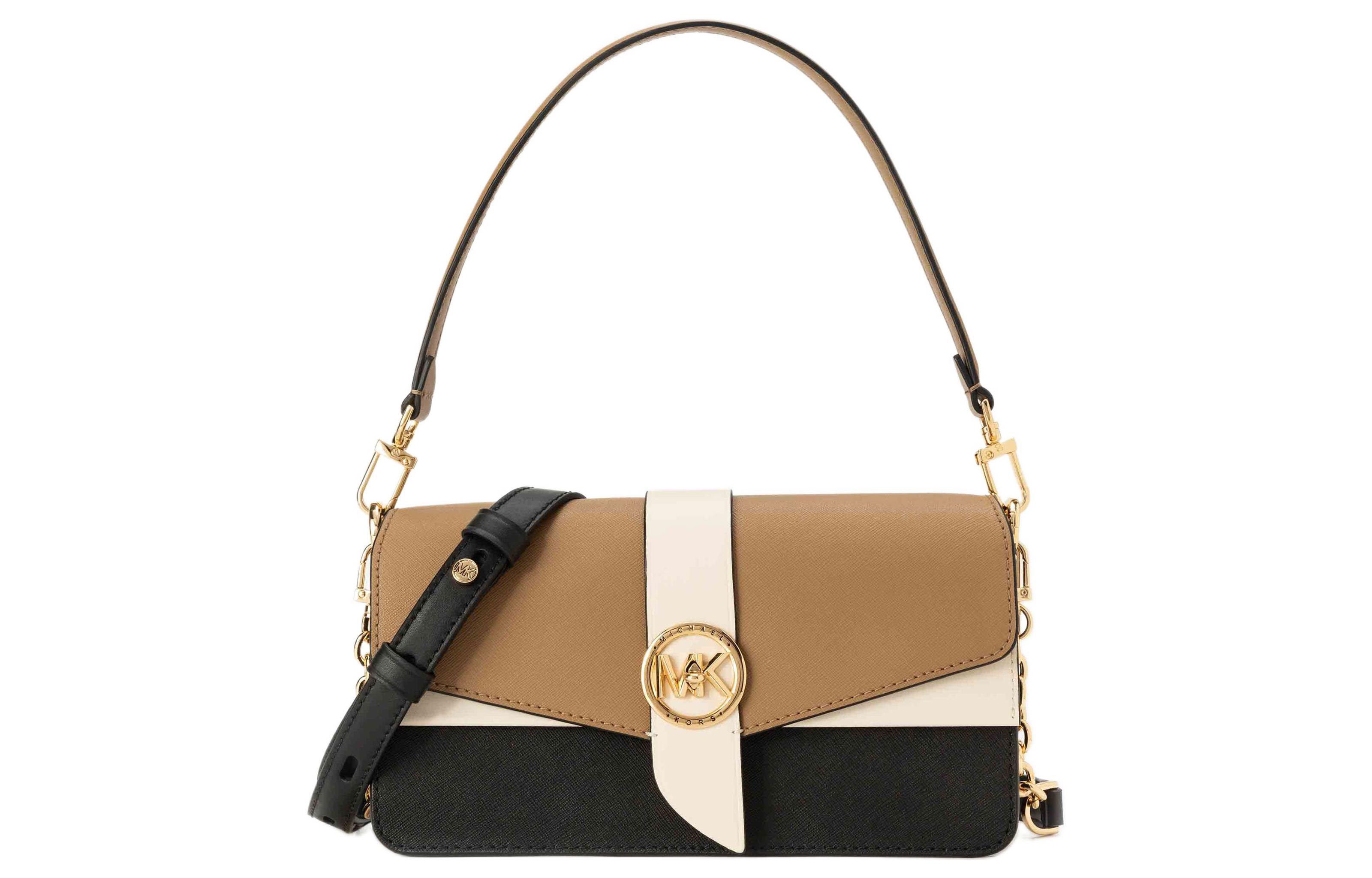 MICHAEL KORS Сумка через плечо Greenwich из коровьей кожи, средняя женская коричневая, черная и белая
MICHAEL KORS Сумка через плечо Greenwich из коровьей кожи, средняя женская коричневая, черная и белая