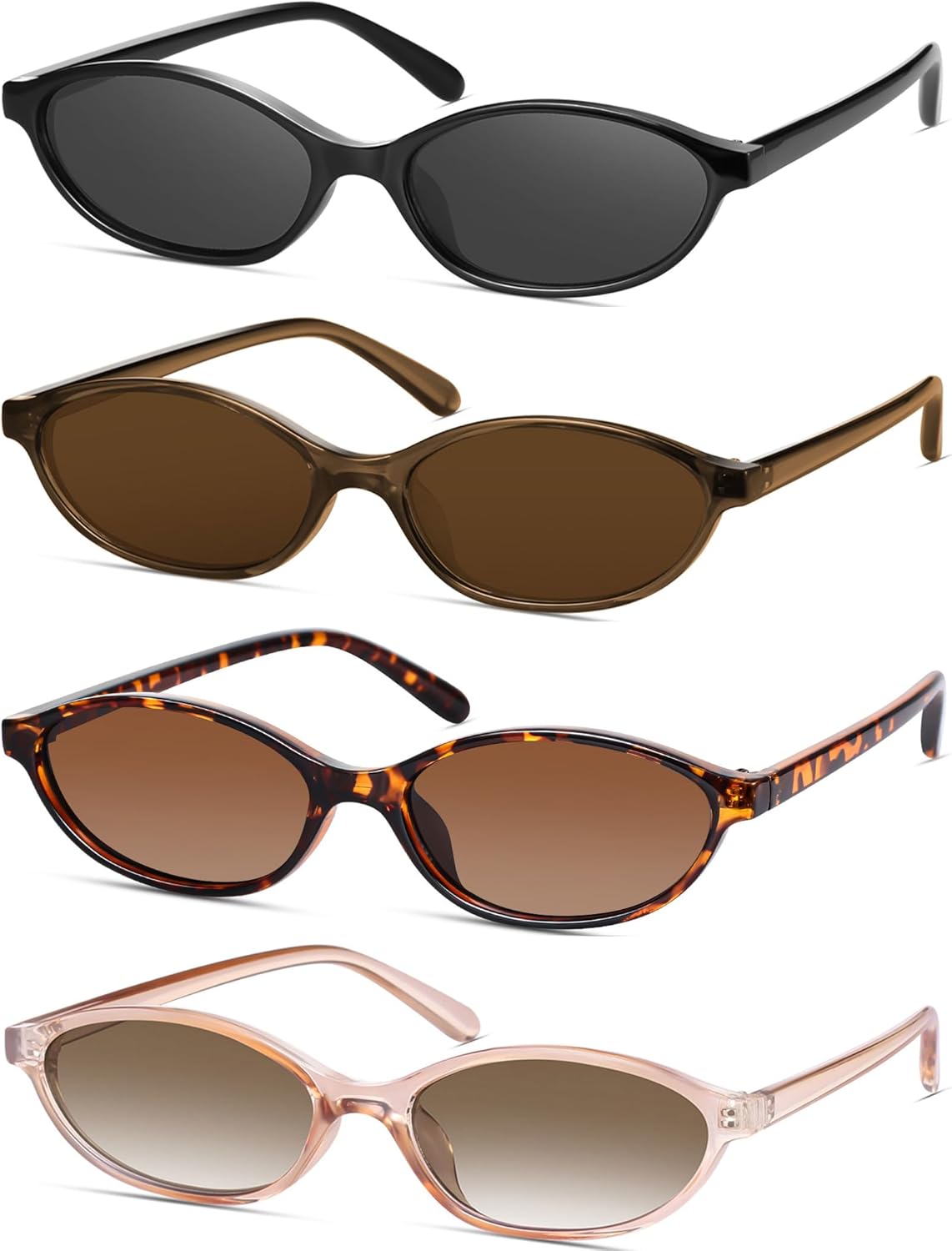 Ретро-солнцезащитные очки «кошачий глаз» овальной формы для женщин, в стиле Y2k, модные узкие солнцезащитные очки с защитой от УФ-излучения YMRFW, 4pack(black/Gray+brown/Brown+tortoise/Gradient Tea+champagne/Gradient Tea)
Ретро-солнцезащитные очки «кошачий глаз» овальной формы для женщин, в стиле Y2k, модные узкие солнцезащитные очки с защитой от УФ-излучения YMRFW, 4pack(black/Gray+brown/Brown+tortoise/Gradient Tea+champagne/Gradient Tea)