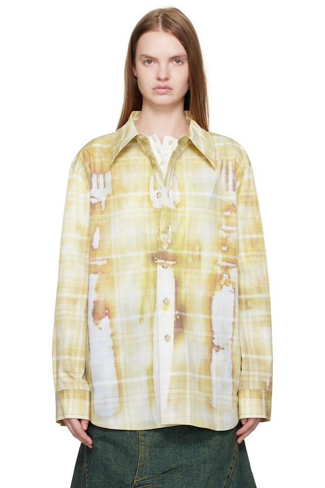 Рубашка в клетку с эффектом обманчивой перспективы Andersson Bell, желтый
Рубашка в клетку с эффектом обманчивой перспективы Andersson Bell, желтый
