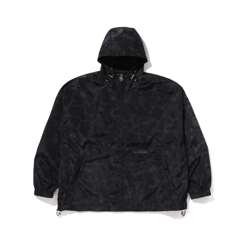 A BATHING APE Однотонный нейлоновый куртка с капюшоном, Black BKX 
A BATHING APE Однотонный нейлоновый куртка с капюшоном, Black BKX