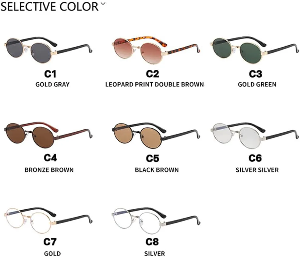 Женские солнцезащитные очки в металлической оправе, маленькие овальные, в стиле панк, роскошные, с защитой от УФ-излучения UV400, мужские винтажные VFDHN, 8067-c8
Женские солнцезащитные очки в металлической оправе, маленькие овальные, в стиле панк, роскошные, с защитой от УФ-излучения UV400, мужские винтажные VFDHN, 8067-c8