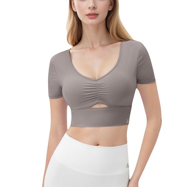 Женский топ с короткими рукавами, сборками и вырезом Anna-Kaci, Gray
Женский топ с короткими рукавами, сборками и вырезом Anna-Kaci, Gray