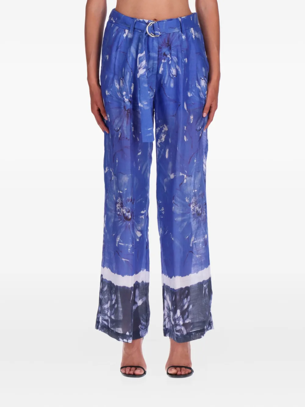 Брюки с ремнем и цветочным принтом Ermanno Firenze, синий
Брюки с ремнем и цветочным принтом Ermanno Firenze, синий