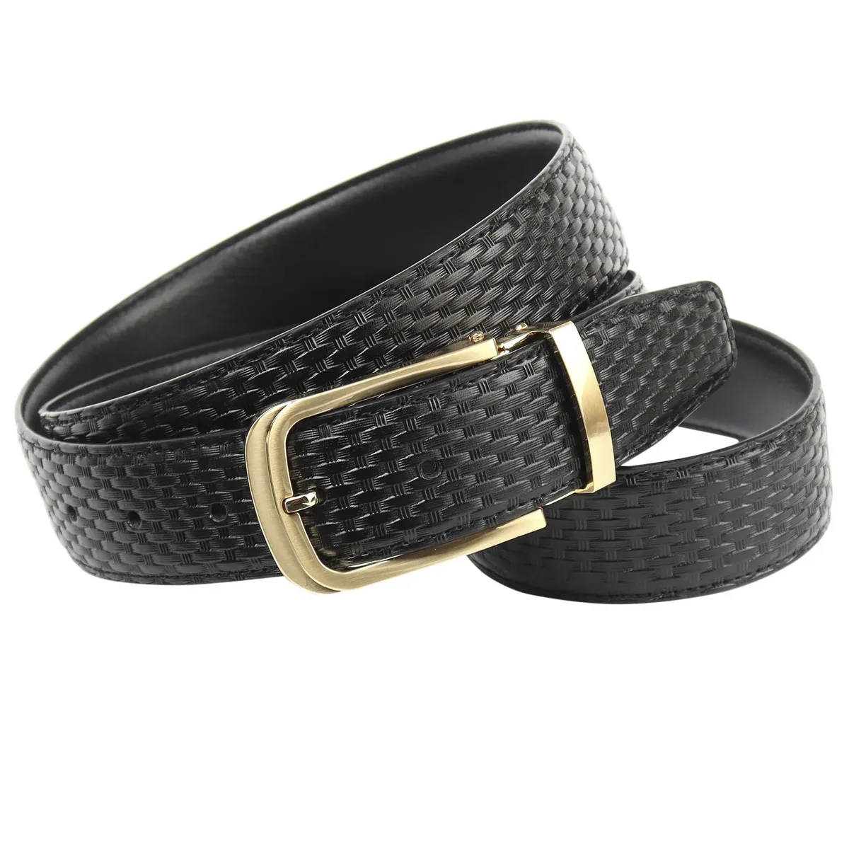 Кожаный ремень Anthoni Crown, двусторонний ремень, плетеный вид, золотистая застежка, черный
Кожаный ремень Anthoni Crown, двусторонний ремень, плетеный вид, золотистая застежка, черный