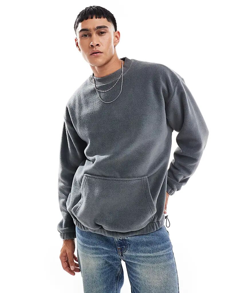 Толстовка из флиса ASOS DESIGN свободного кроя в угольно-черном цвете с застежкой-тогл
Толстовка из флиса ASOS DESIGN свободного кроя в угольно-черном цвете с застежкой-тогл