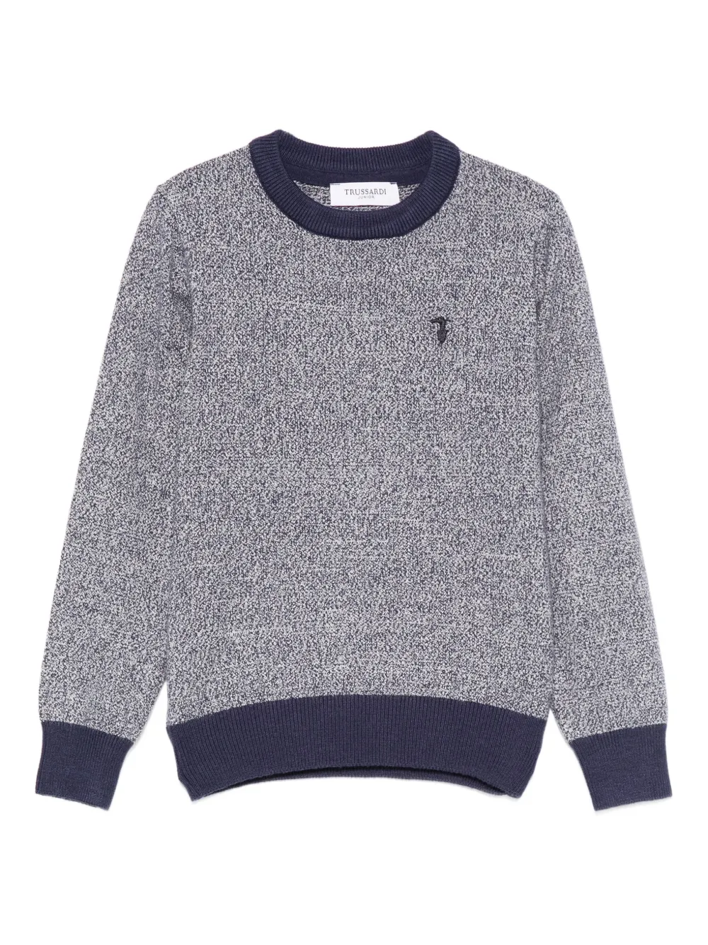 Джемпер с круглым вырезом и крапчатым узором TRUSSARDI JUNIOR, синий
Джемпер с круглым вырезом и крапчатым узором TRUSSARDI JUNIOR, синий