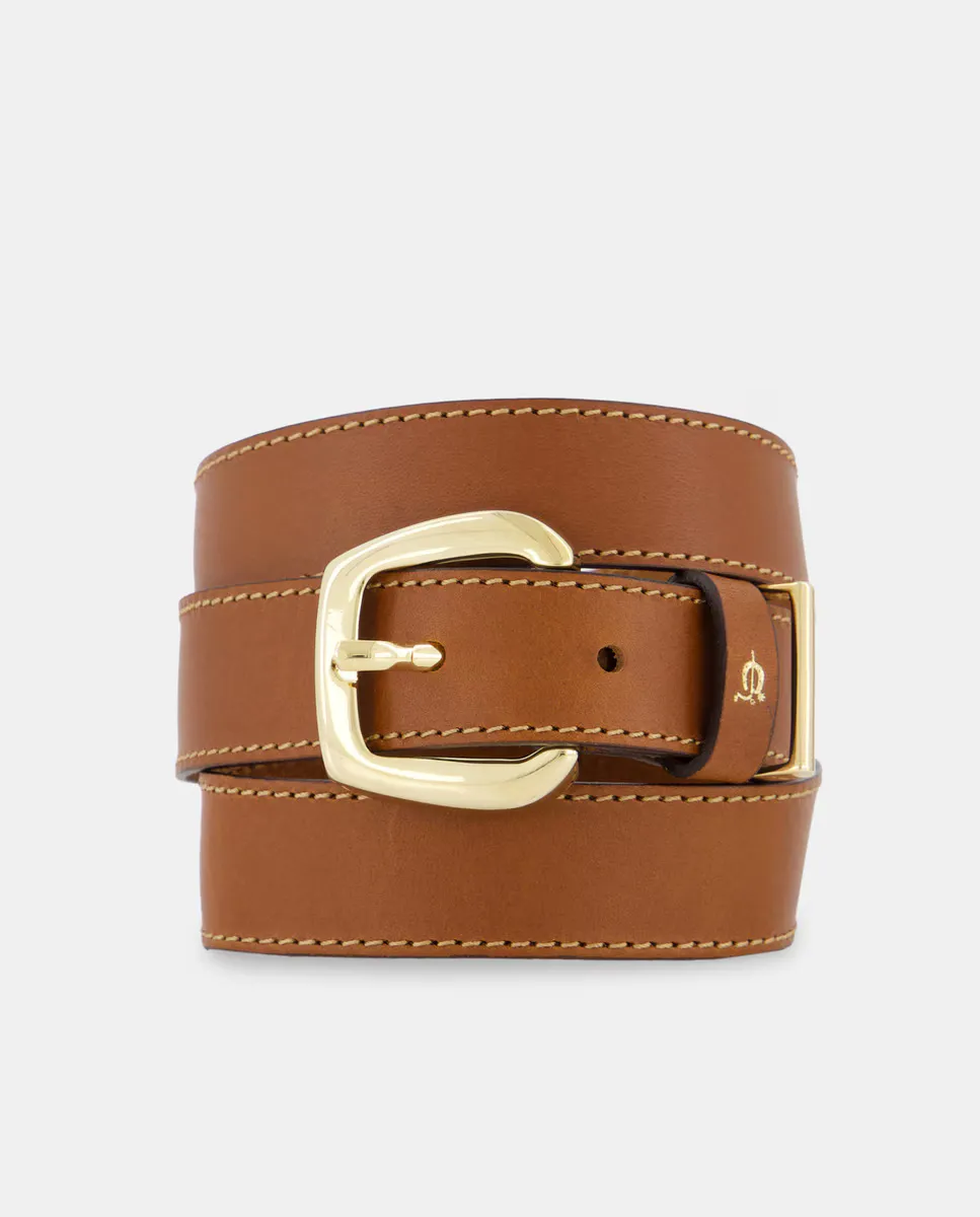 Коричневый кожаный ремень с двойной булавкой El Caballo, коричневый
Коричневый кожаный ремень с двойной булавкой El Caballo, коричневый