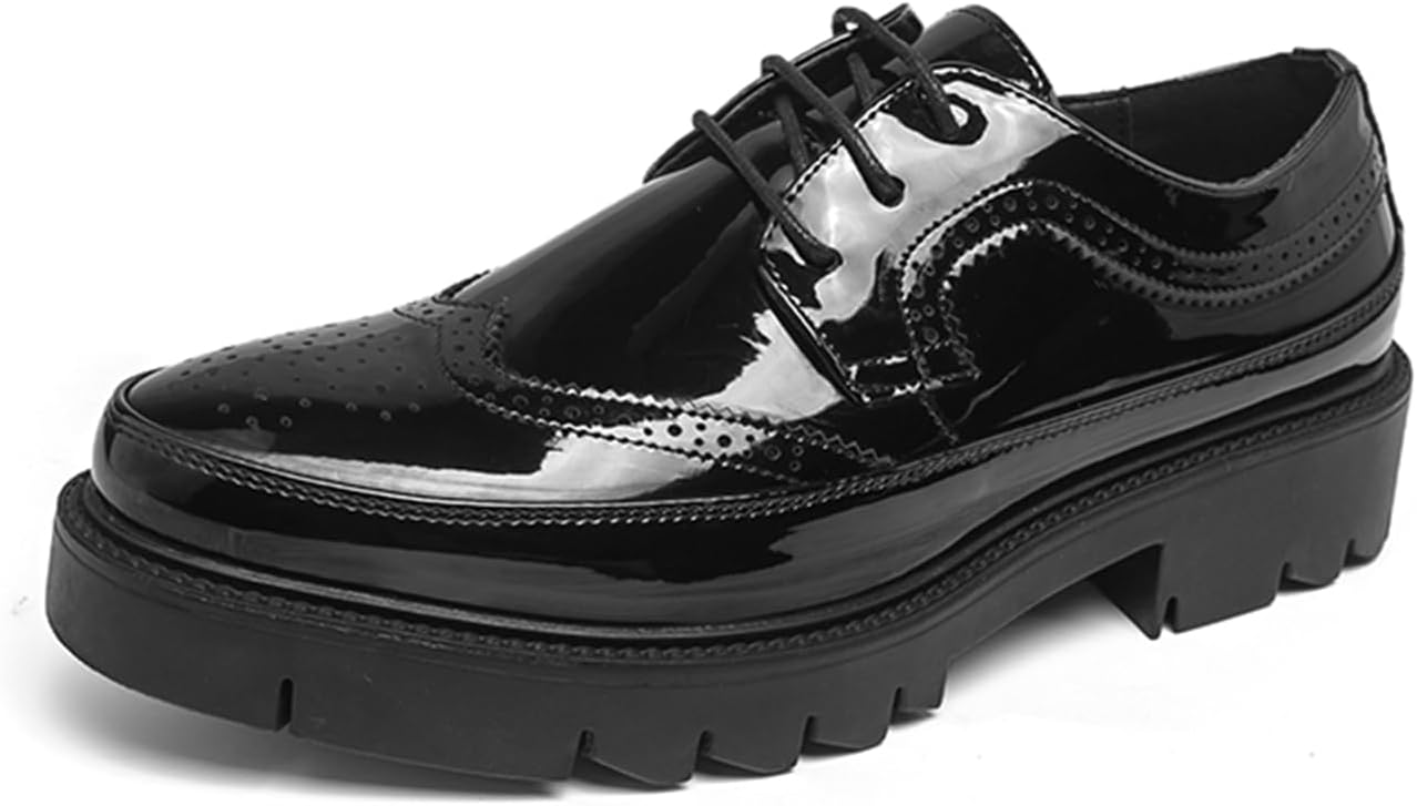 Мужские оксфорды с отделкой под лаковую кожу, шнуровкой, броги с крылышками, на платформе, комфортные, с круглым носком, противоскользящей подошвой, дерби для официальных мероприятий, свадеб, деловых встреч и офиса Tixewsjh, черный
Мужские оксфорды с отделкой под лаковую кожу, шнуровкой, броги с крылышками, на платформе, комфортные, с круглым носком, противоскользящей подошвой, дерби для официальных мероприятий, свадеб, деловых встреч и офиса Tixewsjh, черный
