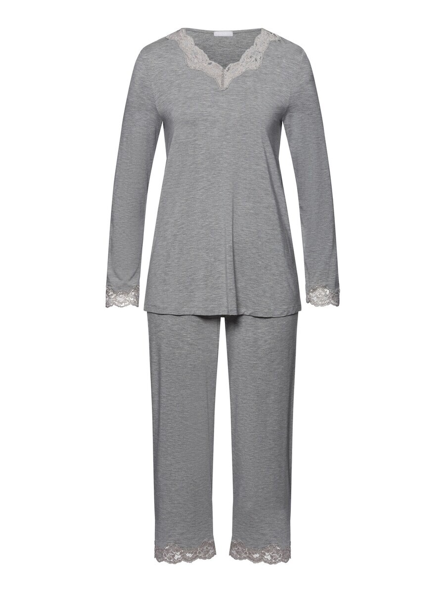 Пижама Hanro Pajama Natural Elegance, цвет mottled grey 
Пижама Hanro Pajama Natural Elegance, цвет mottled grey