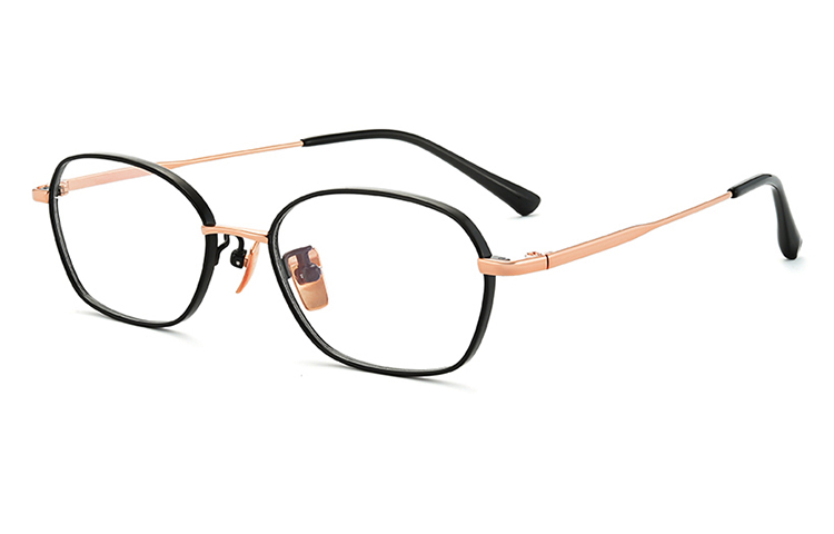 MUZU Титановая оправа для очков женская асимметричной формы, Black framed rose gold-C13
MUZU Титановая оправа для очков женская асимметричной формы, Black framed rose gold-C13