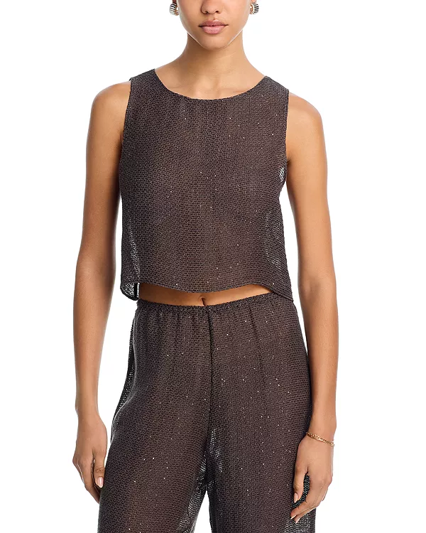 Укороченный топ без рукавов от Stella Leset, коричневый
Укороченный топ без рукавов от Stella Leset, коричневый