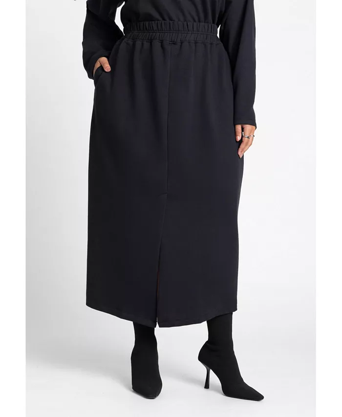 Юбка макси из французского трикотажа больших размеров ELOQUII, черный
Юбка макси из французского трикотажа больших размеров ELOQUII, черный