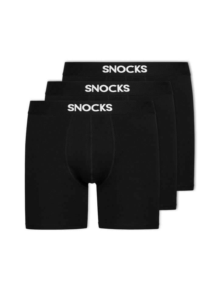 SNOCKS Длинные боксерские шорты, 3 штуки, черные
SNOCKS Длинные боксерские шорты, 3 штуки, черные