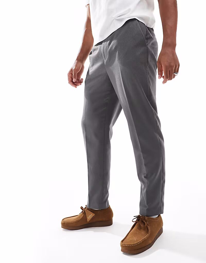 Зауженные брюки ASOS DESIGN из серого твила в элегантном стиле
Зауженные брюки ASOS DESIGN из серого твила в элегантном стиле