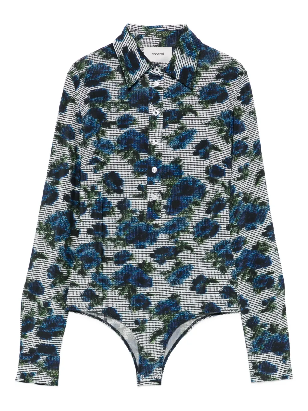 Боди с цветочным принтом и воротником COPERNI, синий
Боди с цветочным принтом и воротником COPERNI, синий