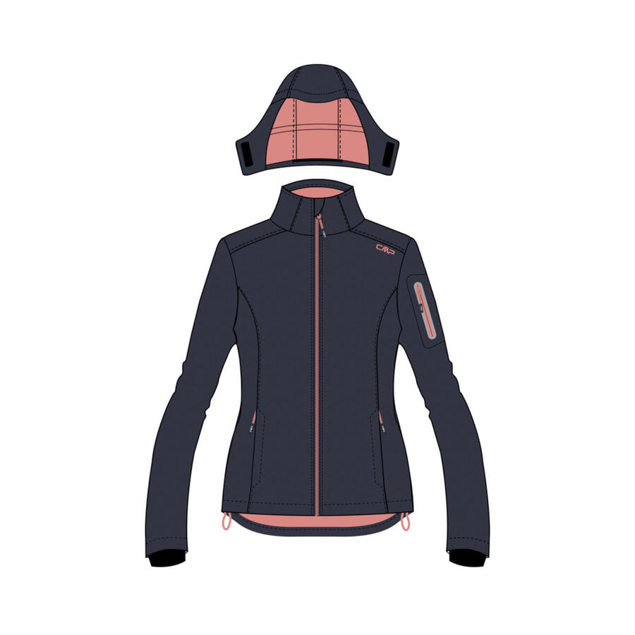 Женская куртка софтшелл CMP, женская куртка с капюшоном и застежкой-молнией 39A5016
Женская куртка софтшелл CMP, женская куртка с капюшоном и застежкой-молнией 39A5016