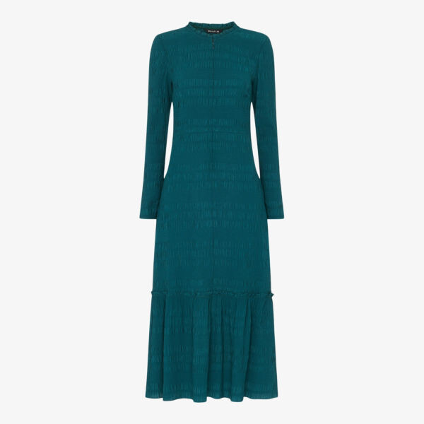 Платье миди Mila с длинными рукавами и расклешенным краем из эластичной ткани Whistles, зеленый
Платье миди Mila с длинными рукавами и расклешенным краем из эластичной ткани Whistles, зеленый