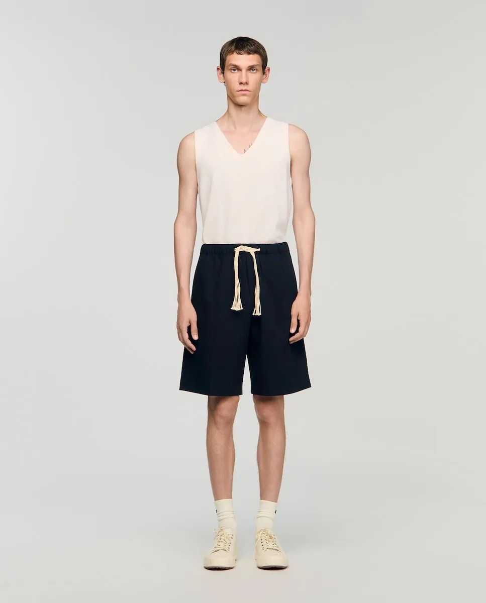 Мужские хлопковые шорты с эластичным поясом Sandro, темно-синий
Мужские хлопковые шорты с эластичным поясом Sandro, темно-синий