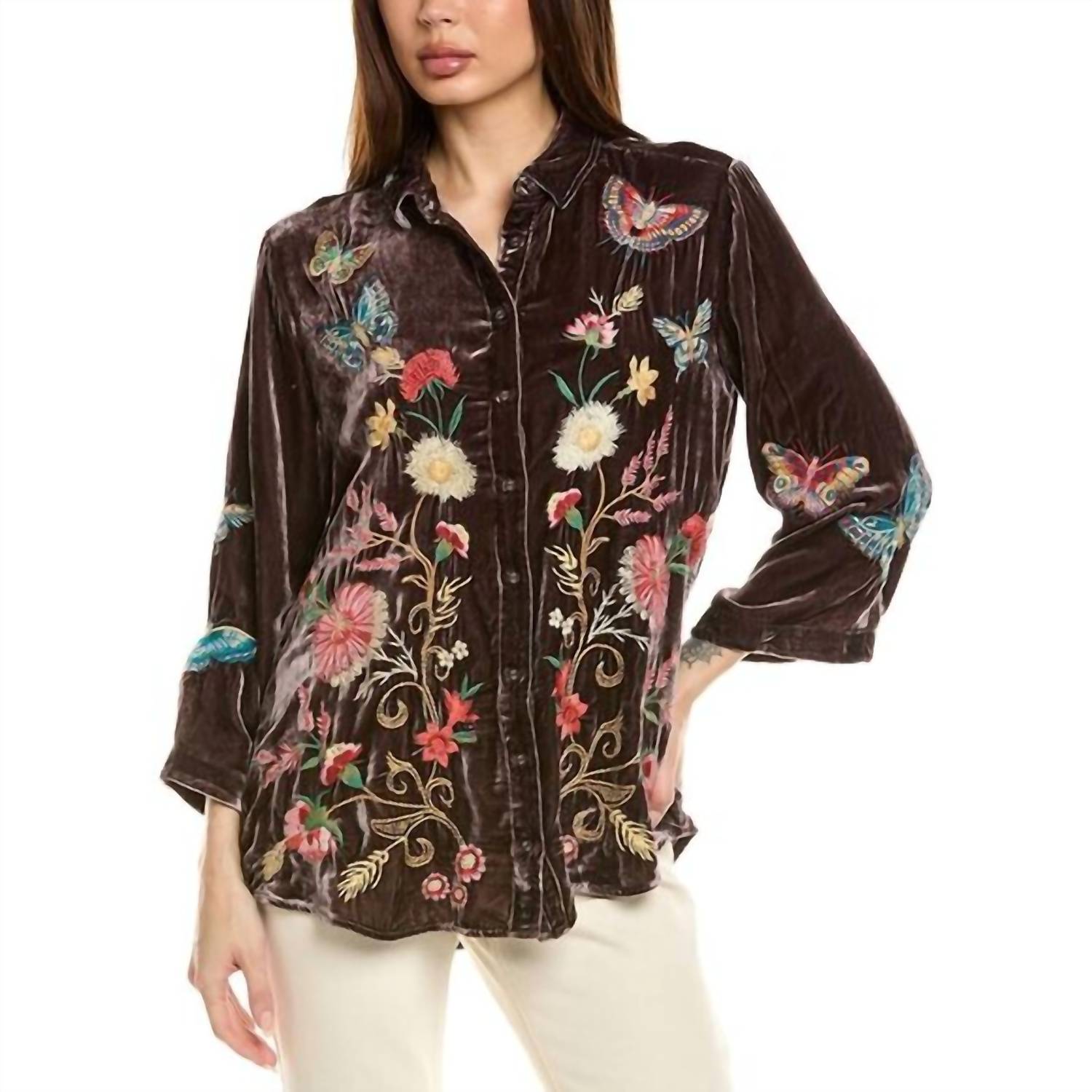 Luciana Блуза с рукавами-кимоно из бархата в оттенке алой луны Johnny Was, Scarlet Moon
Luciana Блуза с рукавами-кимоно из бархата в оттенке алой луны Johnny Was, Scarlet Moon