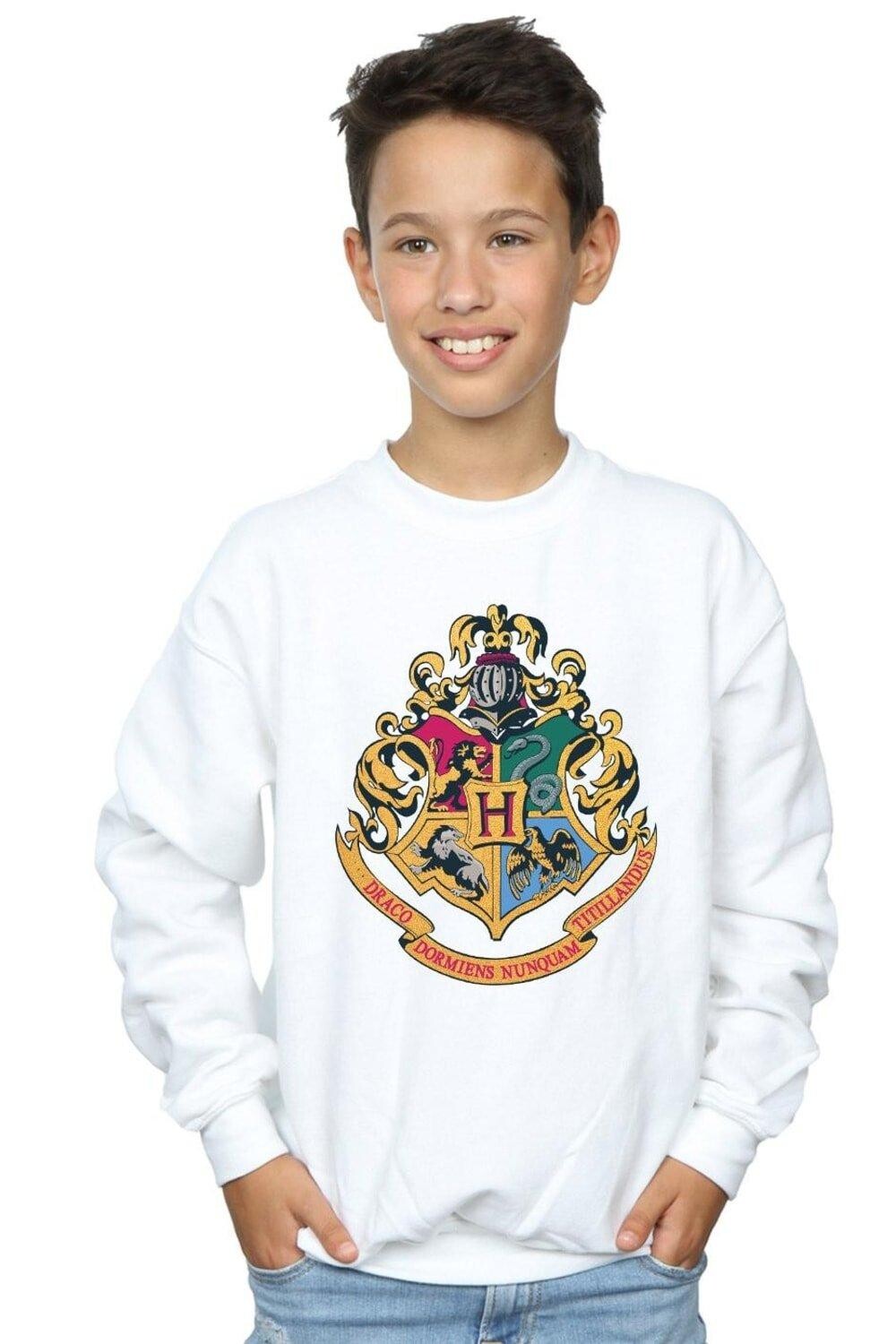 Толстовка с золотыми чернилами и гербом Хогвартса Harry Potter, белый, Черный, Толстовка с золотыми чернилами и гербом Хогвартса Harry Potter, белый