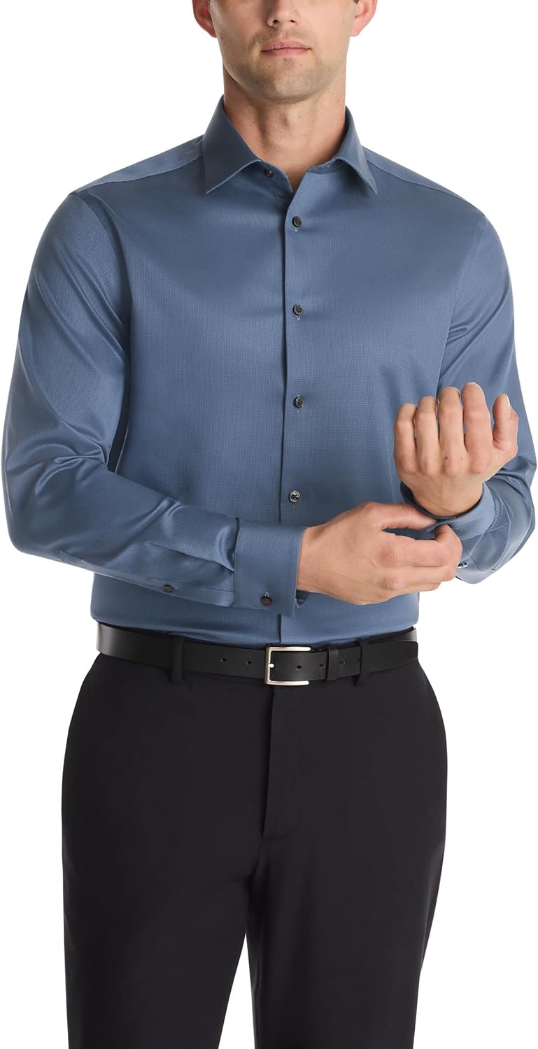 Мужская рубашка Calvin Klein, не требующая глажки, эластичная, стандартного кроя, однотонная, Steel Blue
Мужская рубашка Calvin Klein, не требующая глажки, эластичная, стандартного кроя, однотонная, Steel Blue