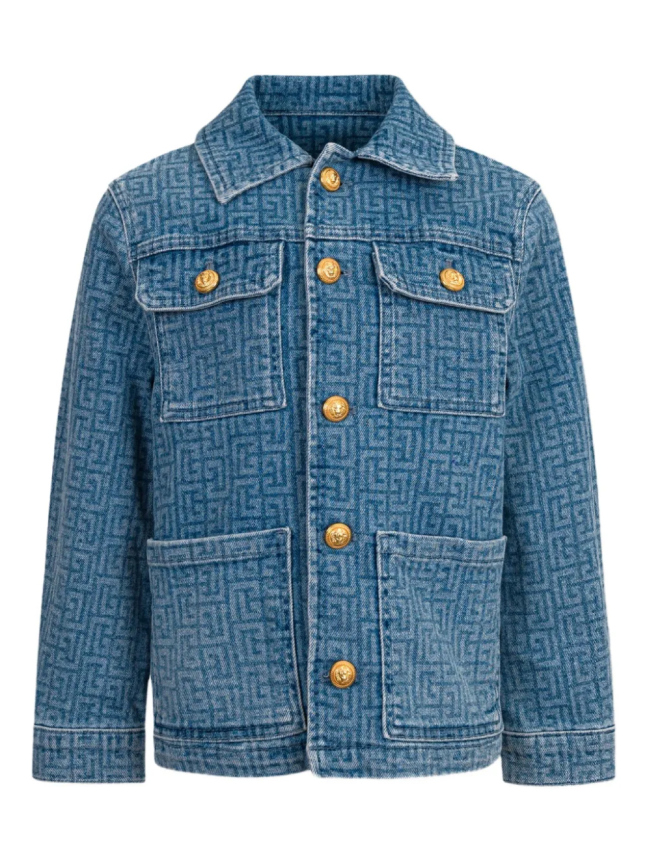Джинсовая куртка с геометрическим принтом Balmain Kids, синий
Джинсовая куртка с геометрическим принтом Balmain Kids, синий