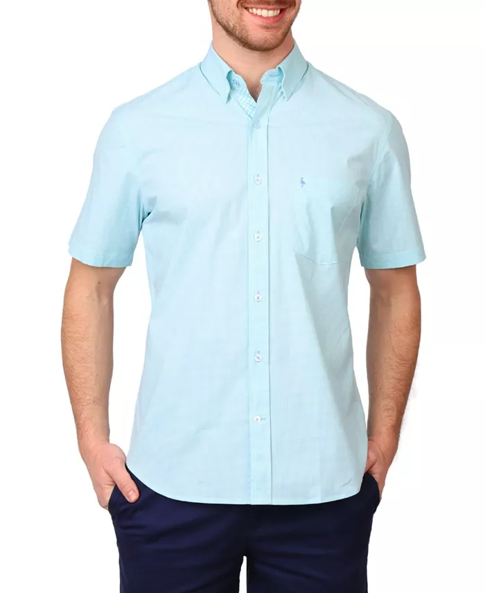 Мужская рубашка с коротким рукавом Signature Micro Gingham Tailorbyrd, зеленый 
Мужская рубашка с коротким рукавом Signature Micro Gingham Tailorbyrd, зеленый