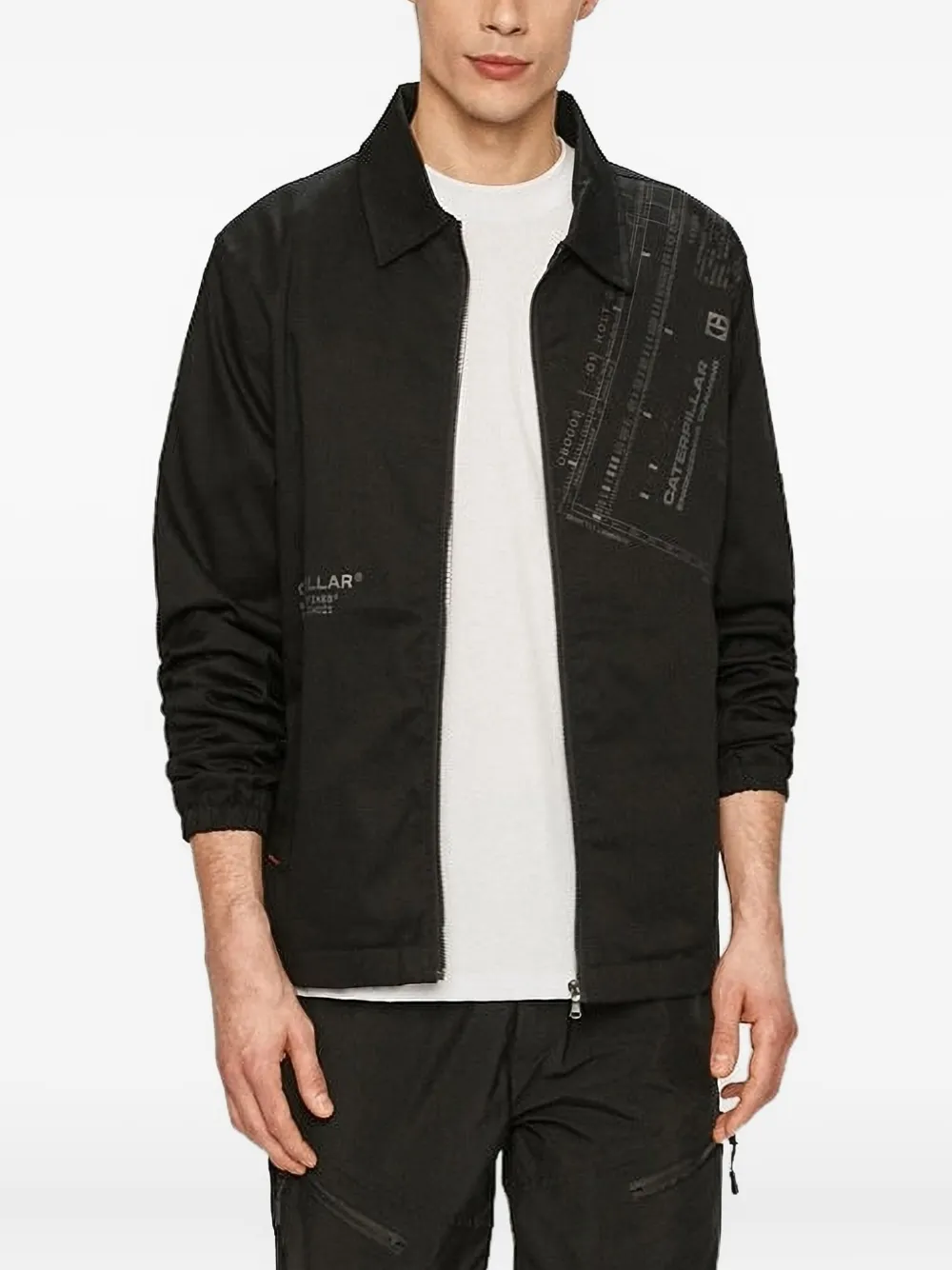 Куртка-рубашка на молнии с инженерным принтом caterpillar, черный
Куртка-рубашка на молнии с инженерным принтом caterpillar, черный