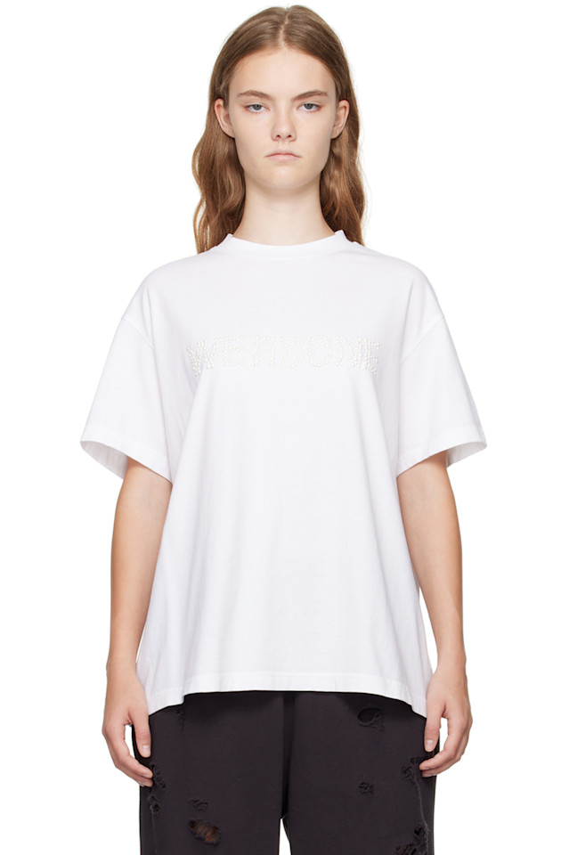 Футболка с жемчужным логотипом We11Done, белый
Футболка с жемчужным логотипом We11Done, белый