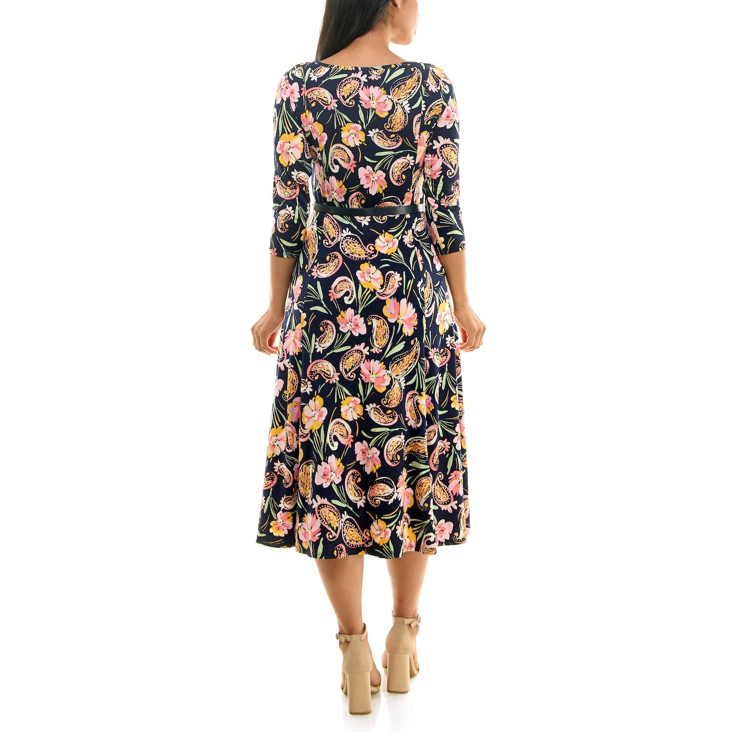 Женское платье с поясом и рукавами три четверти Nina Leonard Sylvia Nina Leonard
Женское платье с поясом и рукавами три четверти Nina Leonard Sylvia Nina Leonard