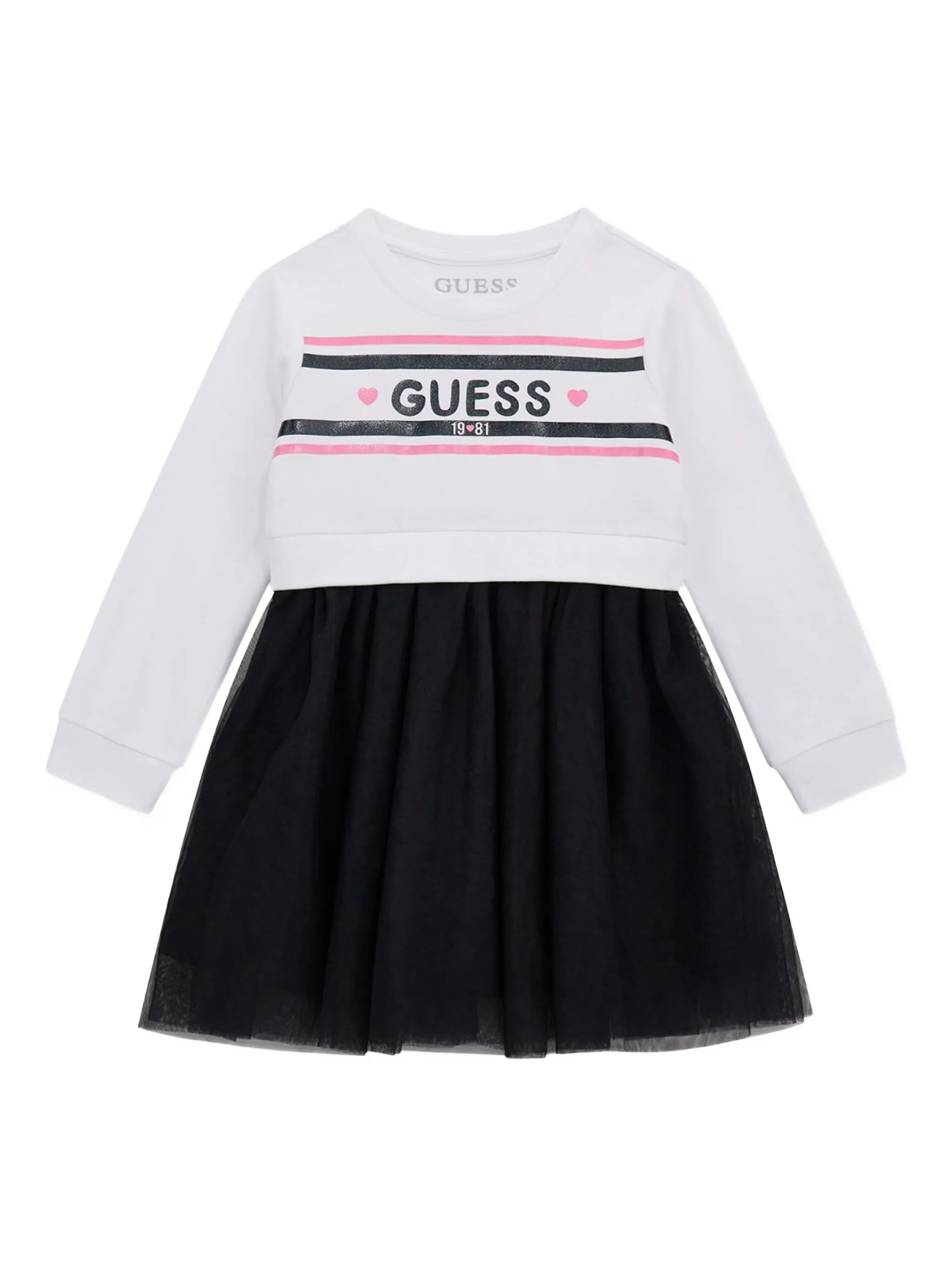 Платье-толстовка из тюля Guess Kids, белый
Платье-толстовка из тюля Guess Kids, белый