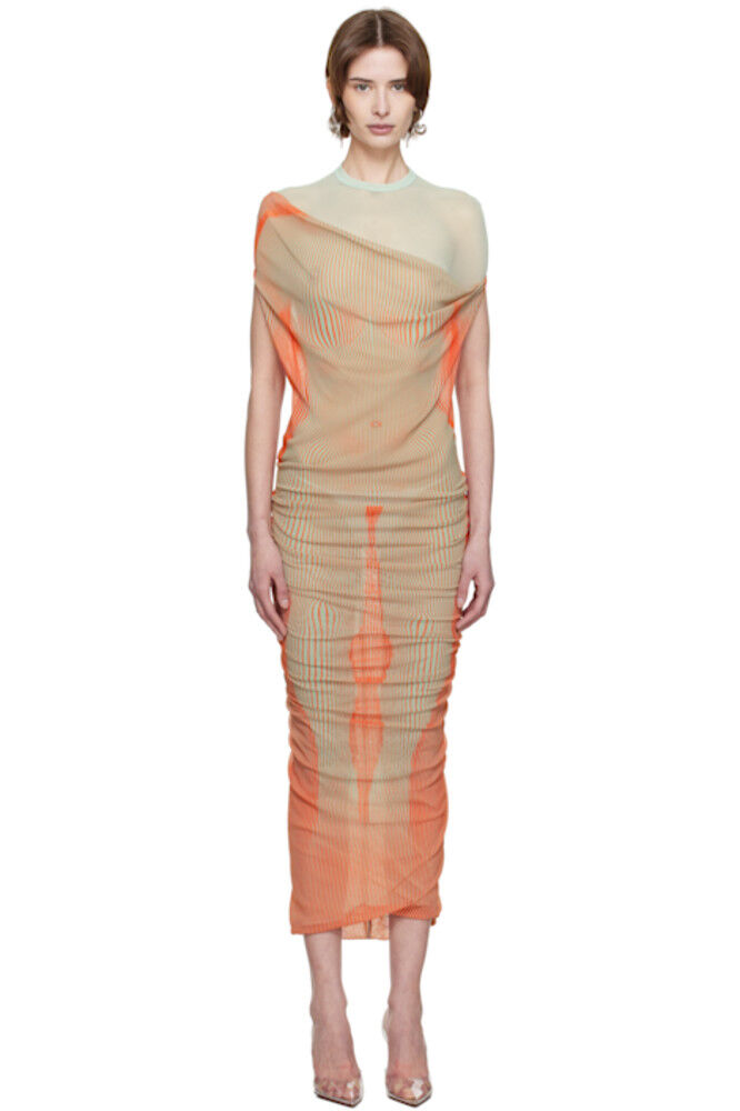 Платье макси «The Draped Body Morphing» зеленого и оранжевого цветов Jean Paul Gaultier
Платье макси «The Draped Body Morphing» зеленого и оранжевого цветов Jean Paul Gaultier