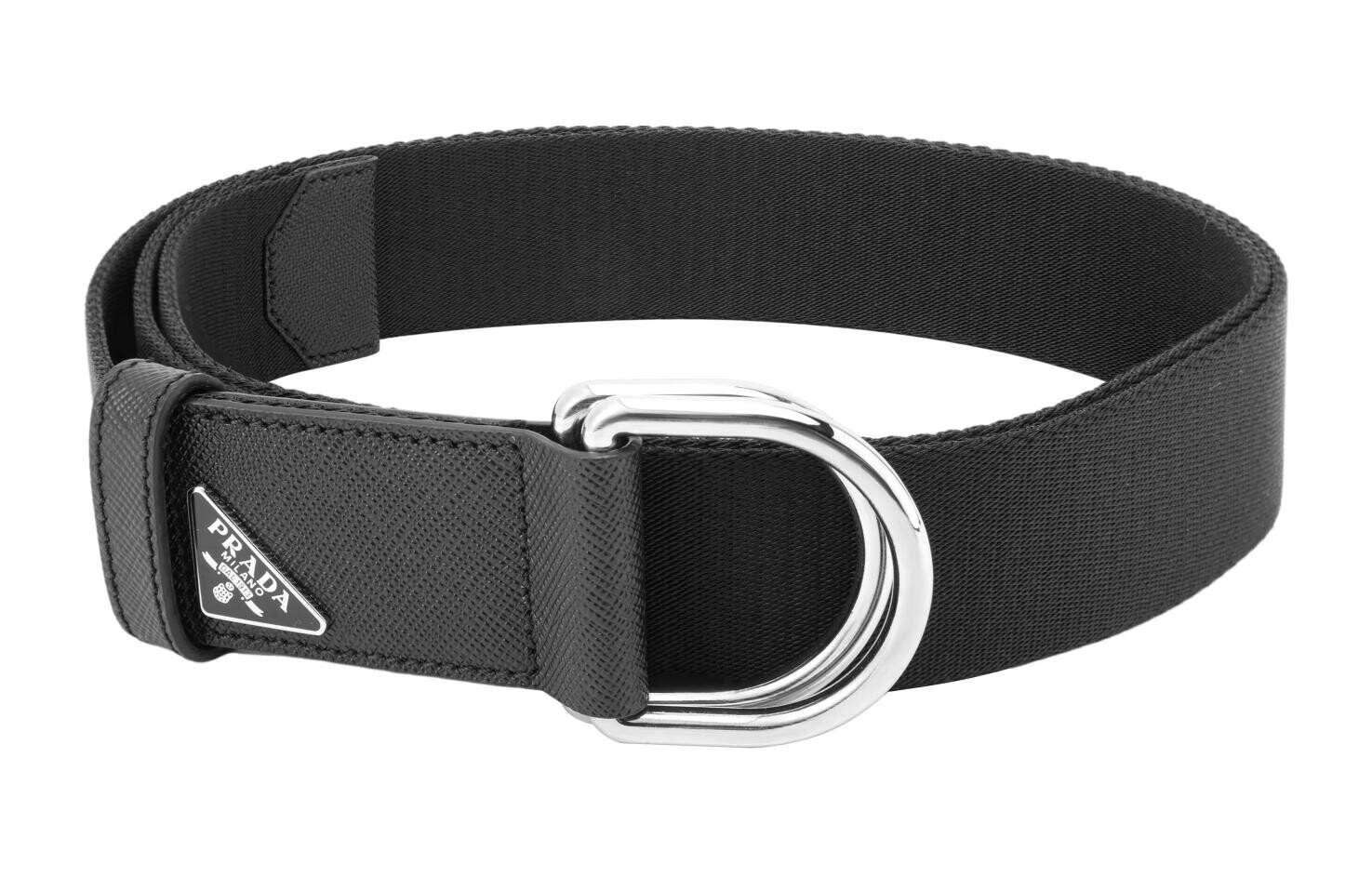 Ремень Prada Triangle-logo мужской, черный 
Ремень Prada Triangle-logo мужской, черный