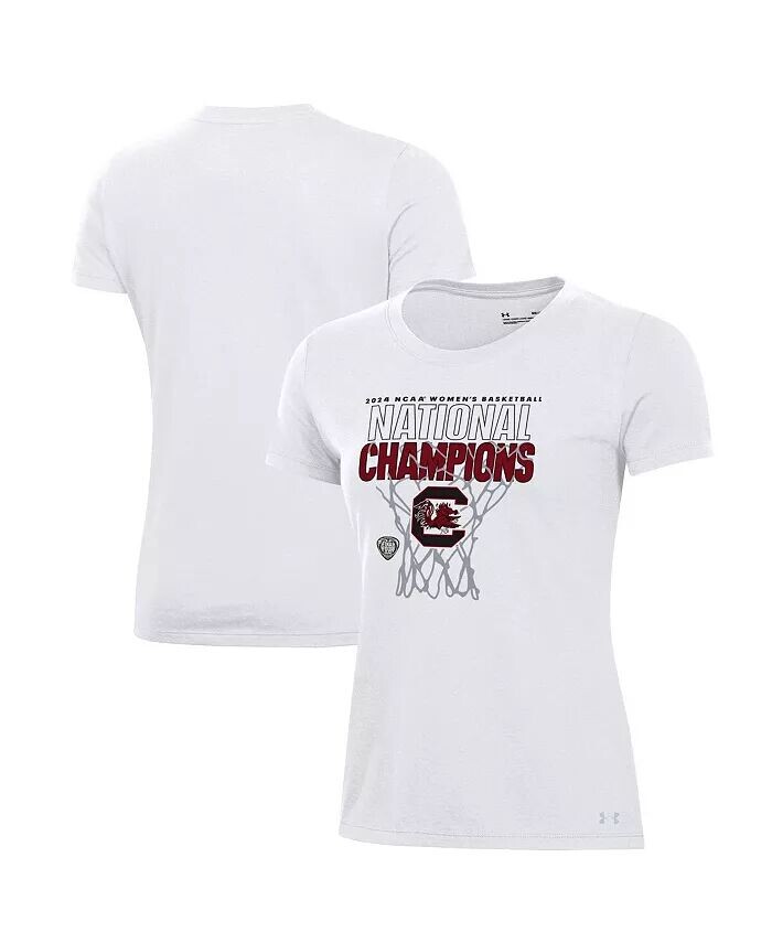 Женская белая футболка South Carolina Gamecocks 2024 NCAA, женская баскетбольная футболка национальных чемпионов в раздевалке Under Armour, белый
Женская белая футболка South Carolina Gamecocks 2024 NCAA, женская баскетбольная футболка национальных чемпионов в раздевалке Under Armour, белый