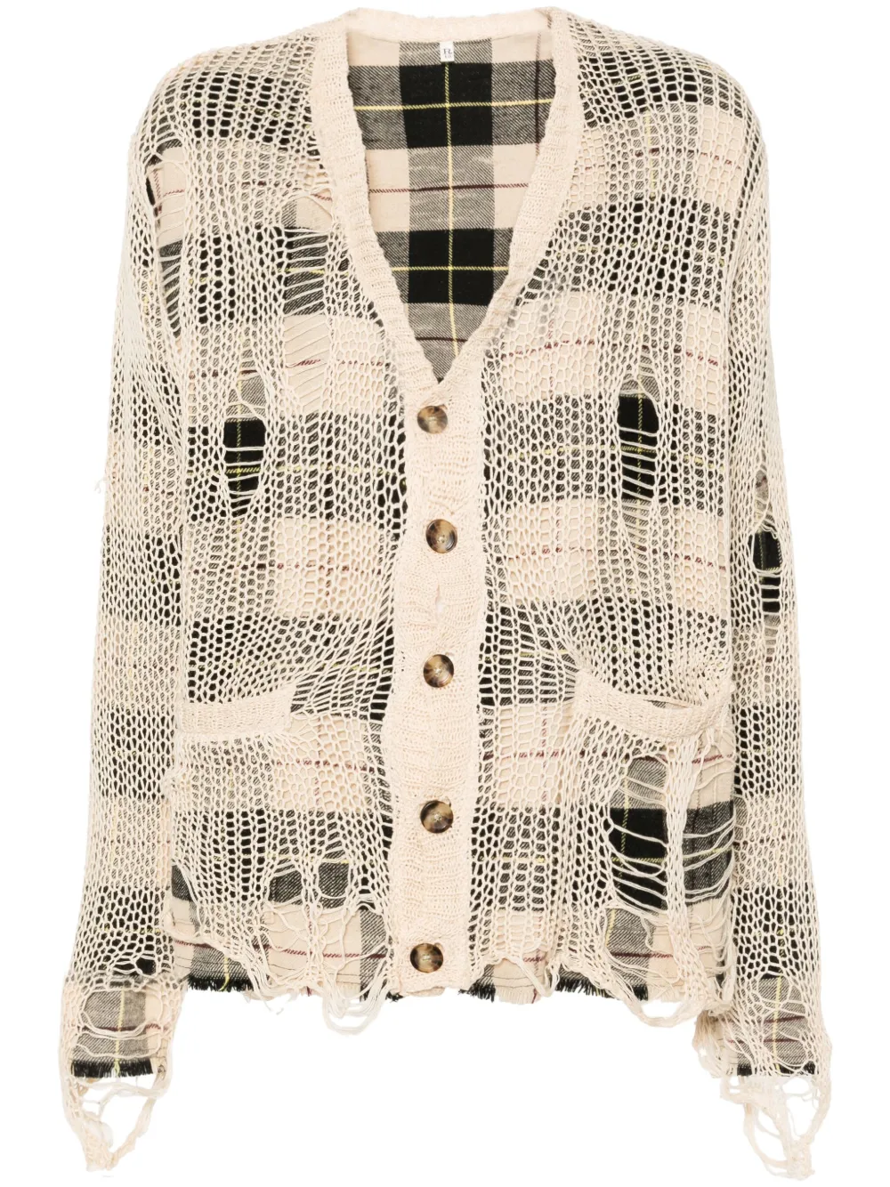 Кардиган с эффектом потертости R13, нейтральный
Кардиган с эффектом потертости R13, нейтральный