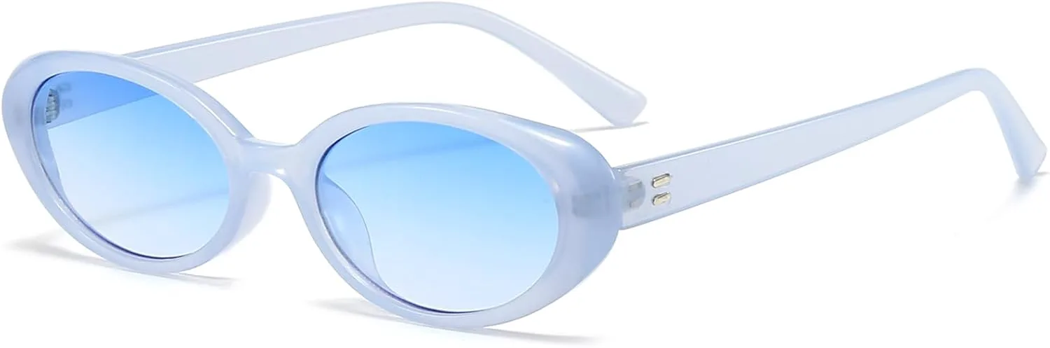Ретро овальные солнцезащитные очки для женщин и мужчин, модные маленькие овальные солнцезащитные очки в винтажном стиле 90-х Breaksun, Baby Blue/Blue Gradient
Ретро овальные солнцезащитные очки для женщин и мужчин, модные маленькие овальные солнцезащитные очки в винтажном стиле 90-х Breaksun, Baby Blue/Blue Gradient