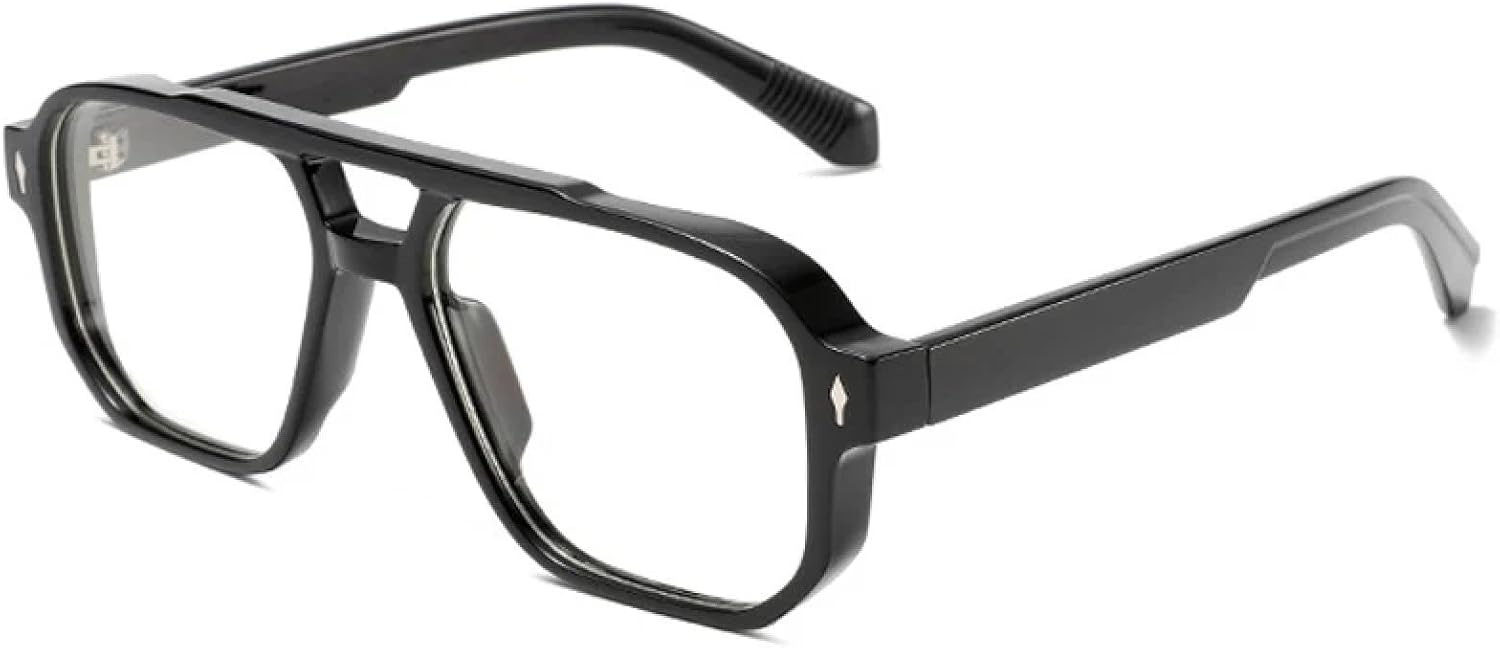 Винтажные мужские солнцезащитные очки с двойной перемычкой, модные темно-зеленые очки с защитой от УФ-излучения UV400, женские солнцезащитные очки с заклепками TVTBBVV, Black Clear
Винтажные мужские солнцезащитные очки с двойной перемычкой, модные темно-зеленые очки с защитой от УФ-излучения UV400, женские солнцезащитные очки с заклепками TVTBBVV, Black Clear