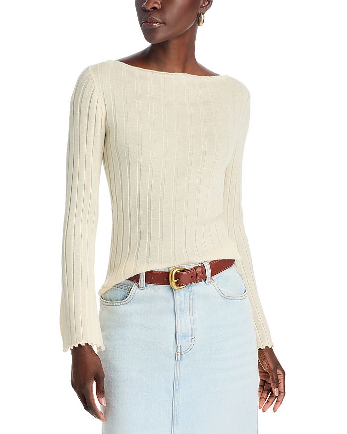 Кашемировый свитер в рубчик Guest in Residence, слоновая кость/кремовый
Кашемировый свитер в рубчик Guest in Residence, слоновая кость/кремовый