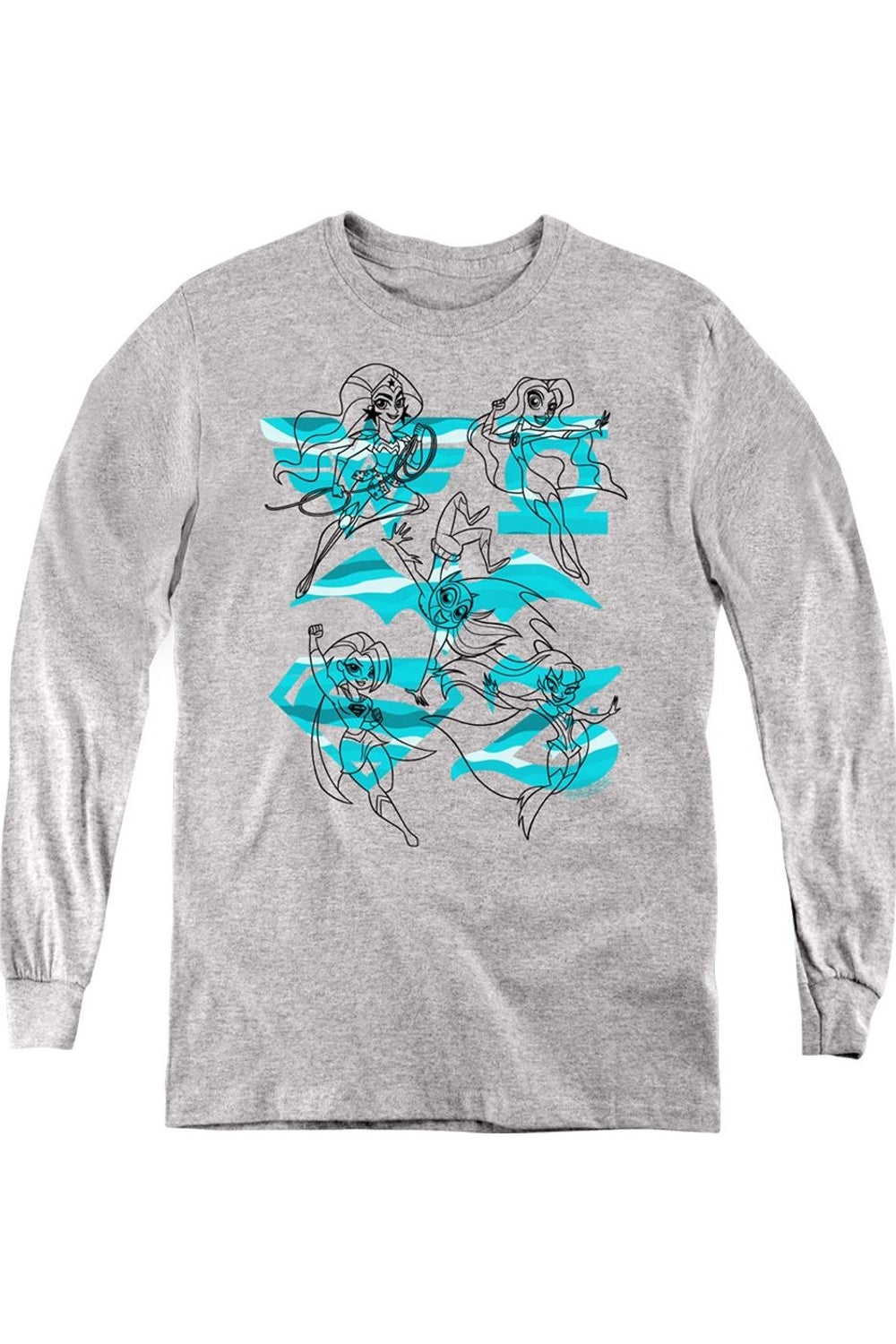 DC Comics Супергероини Линейный рисунок Молодежный свитшот с длинным рукавом Gildan, Athletic Heather
DC Comics Супергероини Линейный рисунок Молодежный свитшот с длинным рукавом Gildan, Athletic Heather