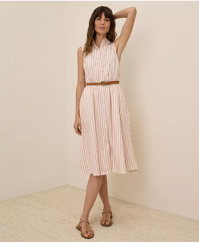 Женское легкое хлопковое платье-рубашка без рукавов Sunset из органического хлопка Pact, коричневый/бежевый
Женское легкое хлопковое платье-рубашка без рукавов Sunset из органического хлопка Pact, коричневый/бежевый