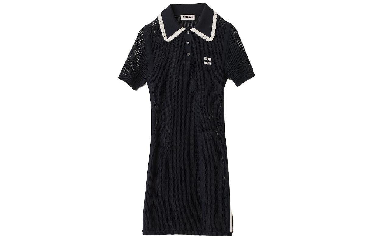 Платье Miu Miu с короткими рукавами, черный
Платье Miu Miu с короткими рукавами, черный