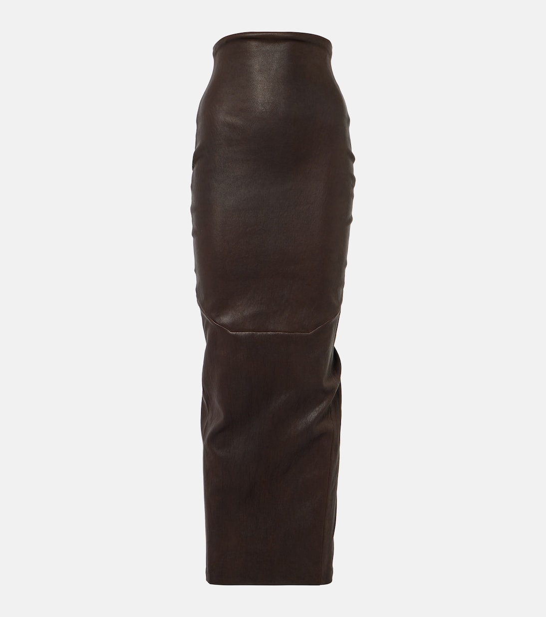 Юбка макси из кожи и хлопка Dirt Pillar Rick Owens, Mahogany 
Юбка макси из кожи и хлопка Dirt Pillar Rick Owens, Mahogany