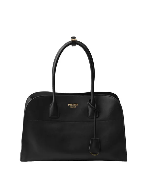 Большая кожаная сумка-тоут Prada, черный
Большая кожаная сумка-тоут Prada, черный