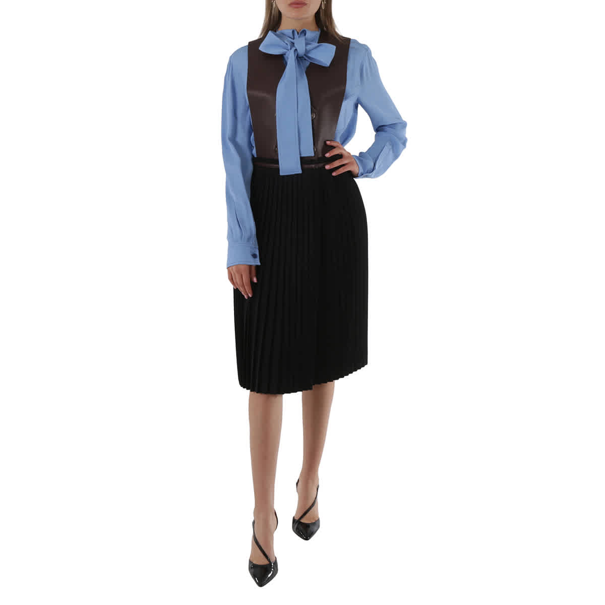 Burberry Женское платье-сарафан из темно-мокка плюша из ягнячьей кожи и смесовой шерсти, темный мокко
Burberry Женское платье-сарафан из темно-мокка плюша из ягнячьей кожи и смесовой шерсти, темный мокко