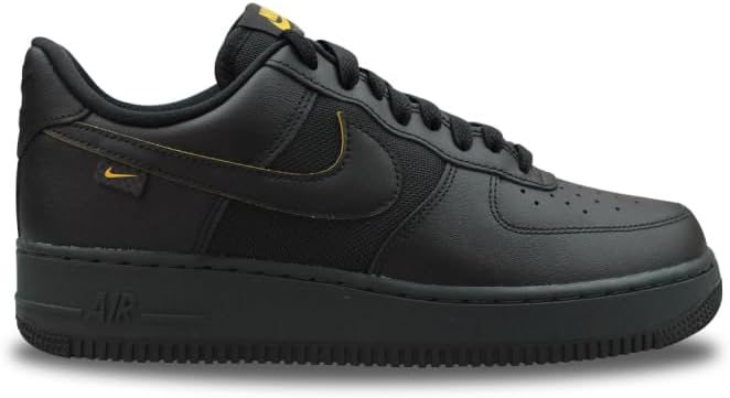 Nike Mens Air Force 1 '07, Black University Gold Dk Smoke Grey
Nike Mens Air Force 1 '07, Black University Gold Dk Smoke Grey