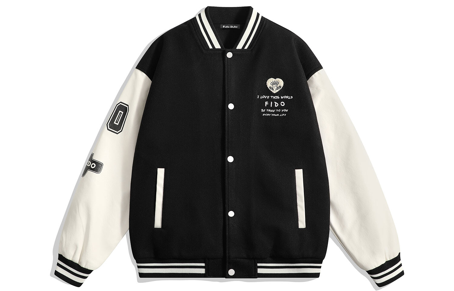 Бейсбольная куртка унисекс FIDO DIDO, Черный
Бейсбольная куртка унисекс FIDO DIDO, Черный